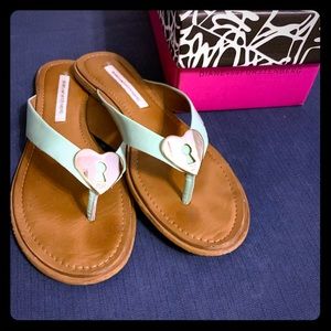 Diane Von Furstenberg Mint Green DVF Heart Sandals